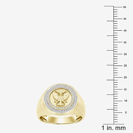 (I / I2) Mens 1/2 CT. T.W. Natural White Diamond 10K Gold Cocktail Ring