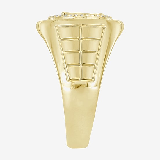 (I / I2) Mens 1/2 CT. T.W. Natural White Diamond 10K Gold Cocktail Ring