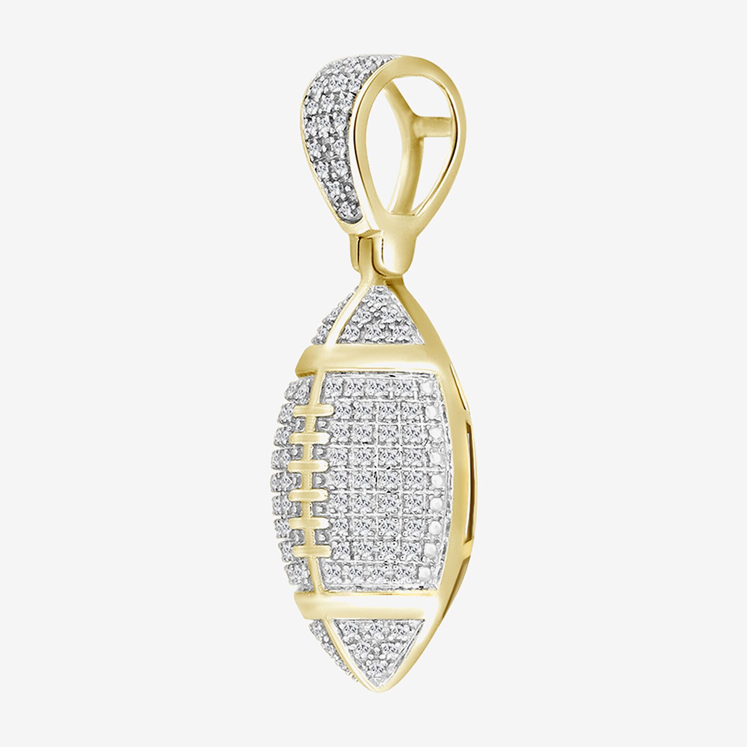 (J / I3) Mens 1/4 CT. T.W. Natural White Diamond 10K Gold Pendant