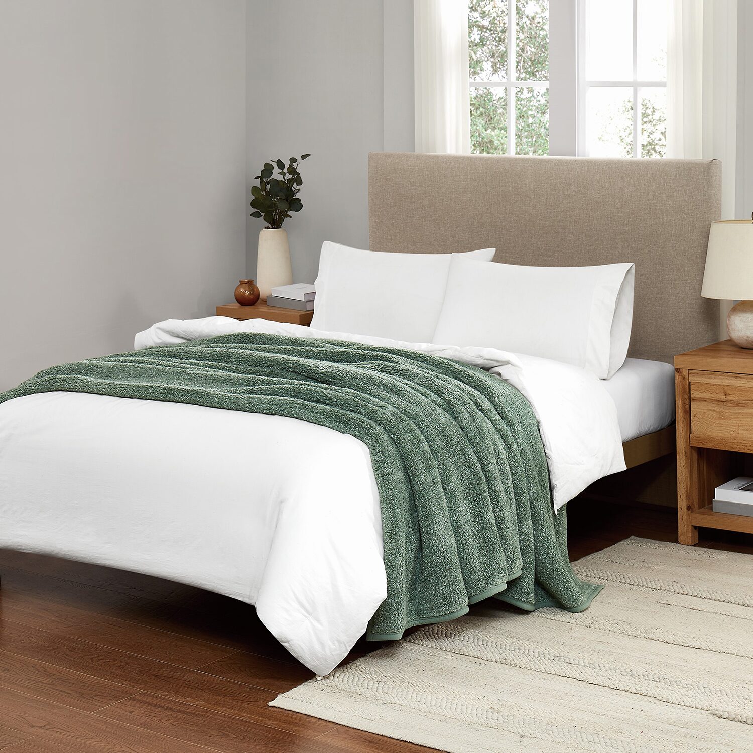 Brooklyn Loom Heathered Sherpa Blanket