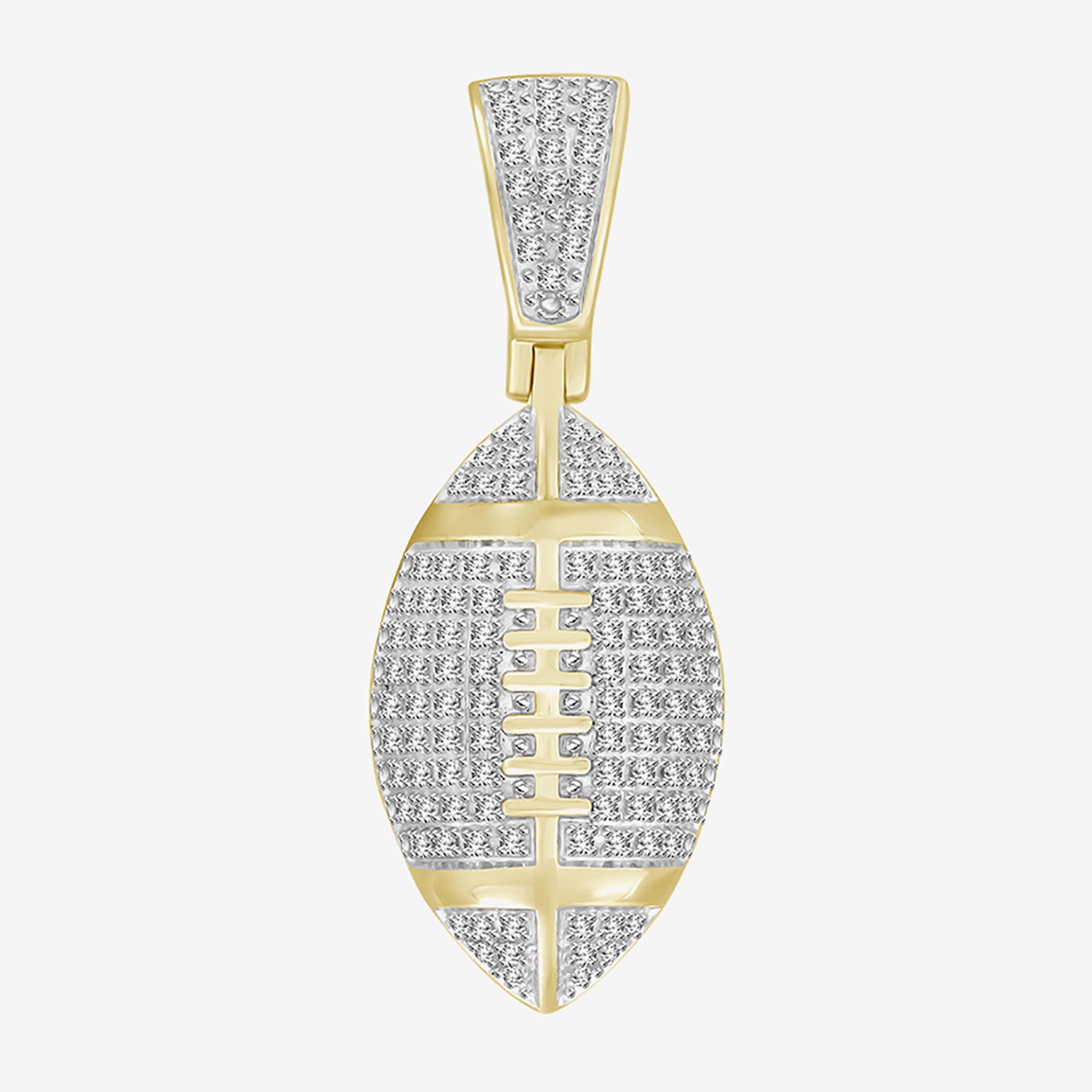 (J / I3) Mens 1/4 CT. T.W. Natural White Diamond 10K Gold Over Silver Pendant