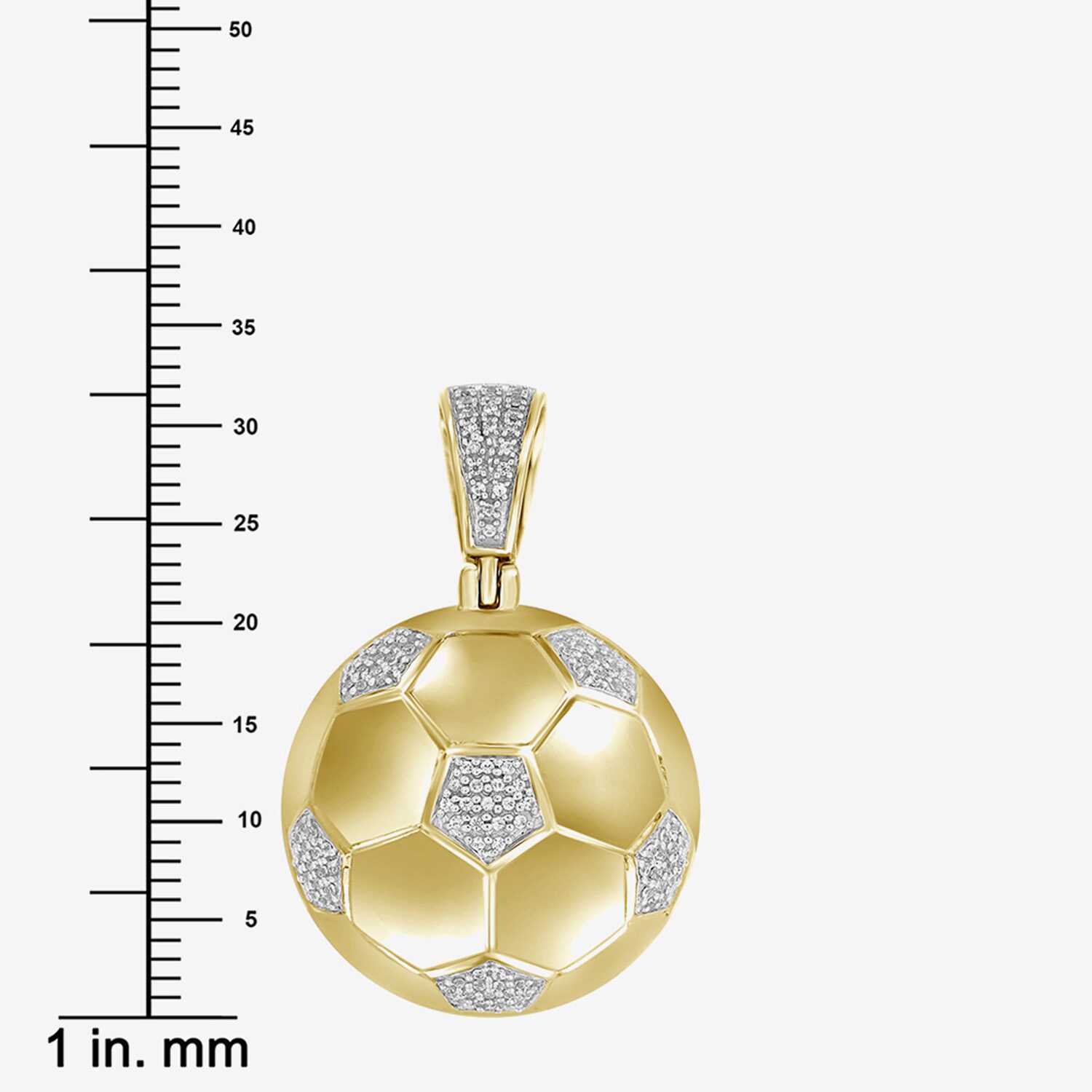 (J / I3) Mens 1/4 CT. T.W. Natural White Diamond 10K Gold Over Silver Pendant