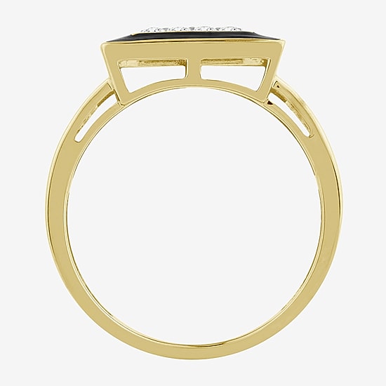 (J / I3) Mens 1/2 CT. T.W. Natural White Diamond 10K Gold Cocktail Ring
