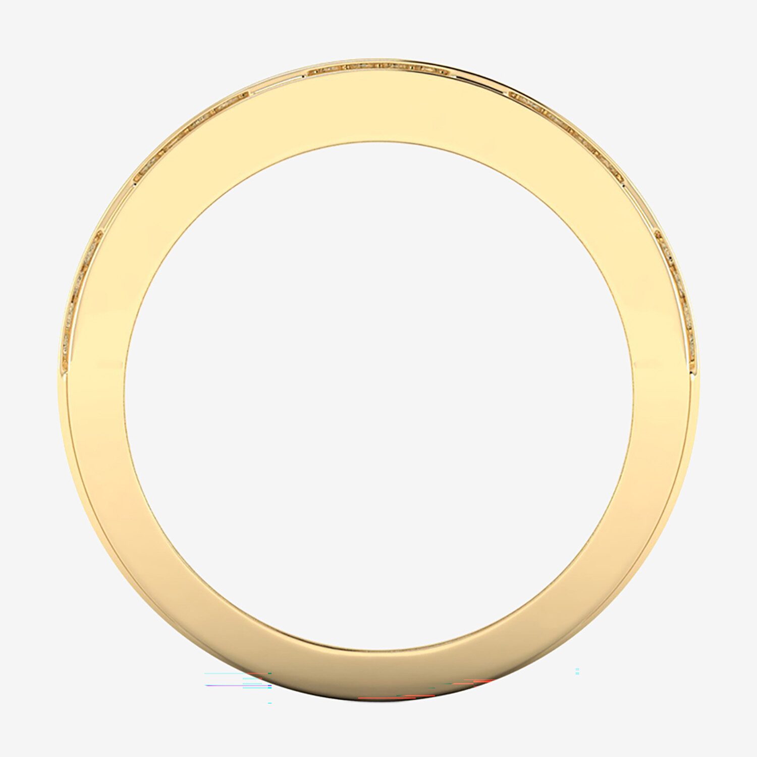 (Black / I3) Mens 1 CT. T.W. Natural Black Diamond 10K Gold Band