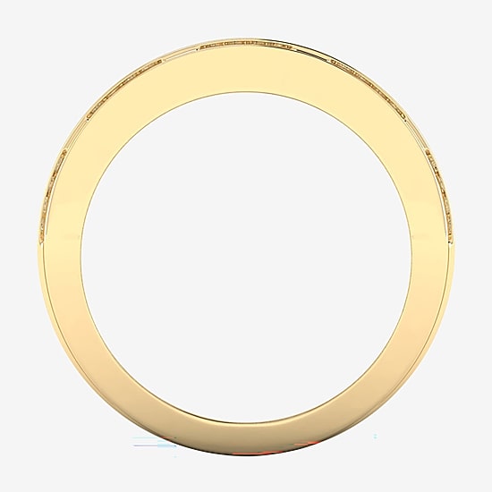 (Black / I3) Mens 1 CT. T.W. Natural Black Diamond 10K Gold Band