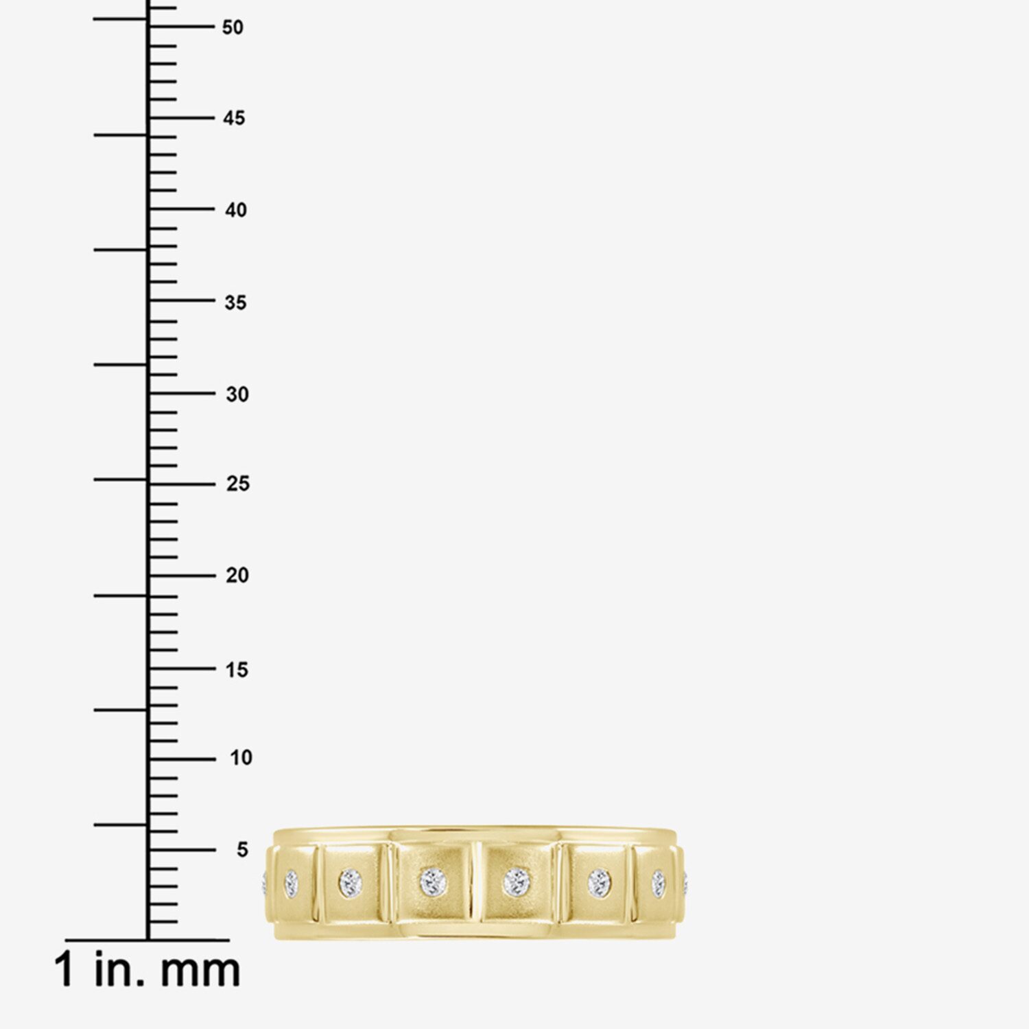 (J / I3) Mens 1/10 CT. T.W. Natural White Diamond 10K Gold Band