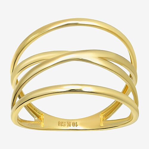 Gold Addiction Womens 10K Gold Band, 7, Yellow