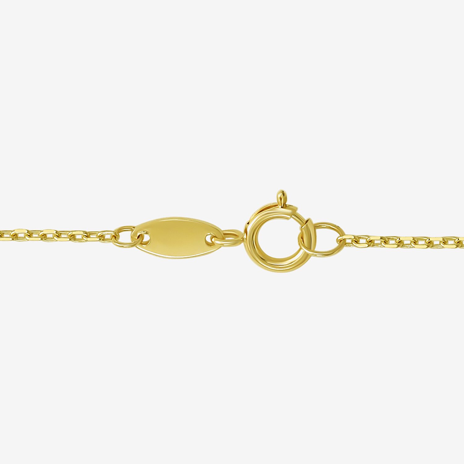Gold Addiction Womens 10K Gold Inch Cable Chain Necklace
