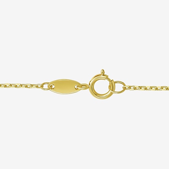 Gold Addiction Womens 10K Gold 16 Inch Cable Chain Necklace