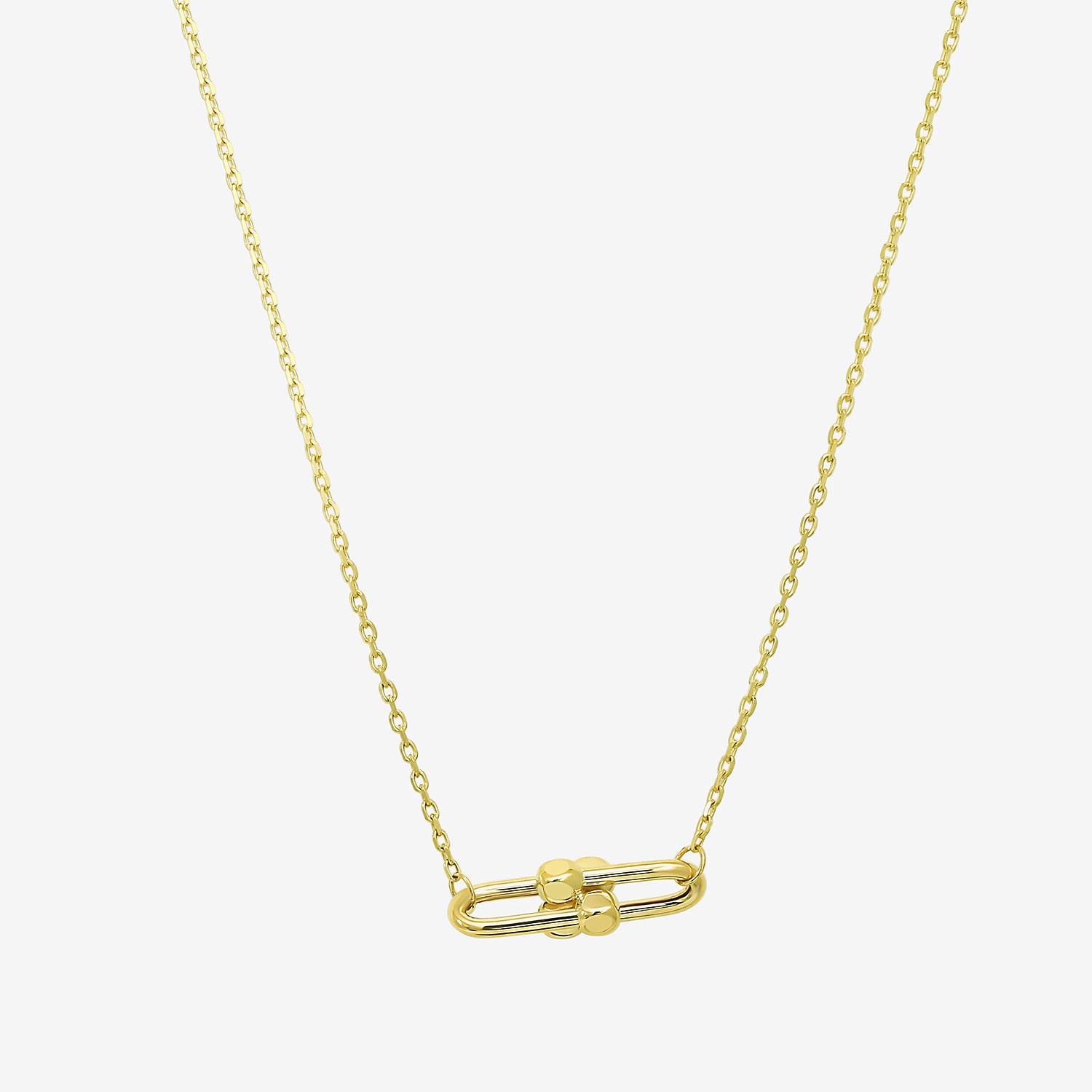 Gold Addiction Womens 10K Gold Inch Cable Chain Necklace