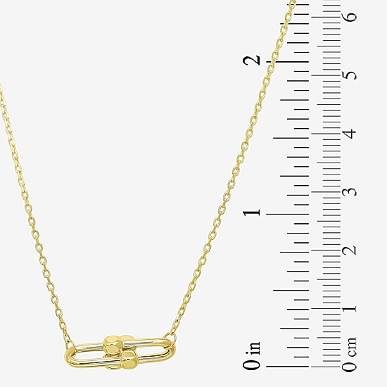 Gold Addiction Womens 10K Gold 16 Inch Cable Chain Necklace