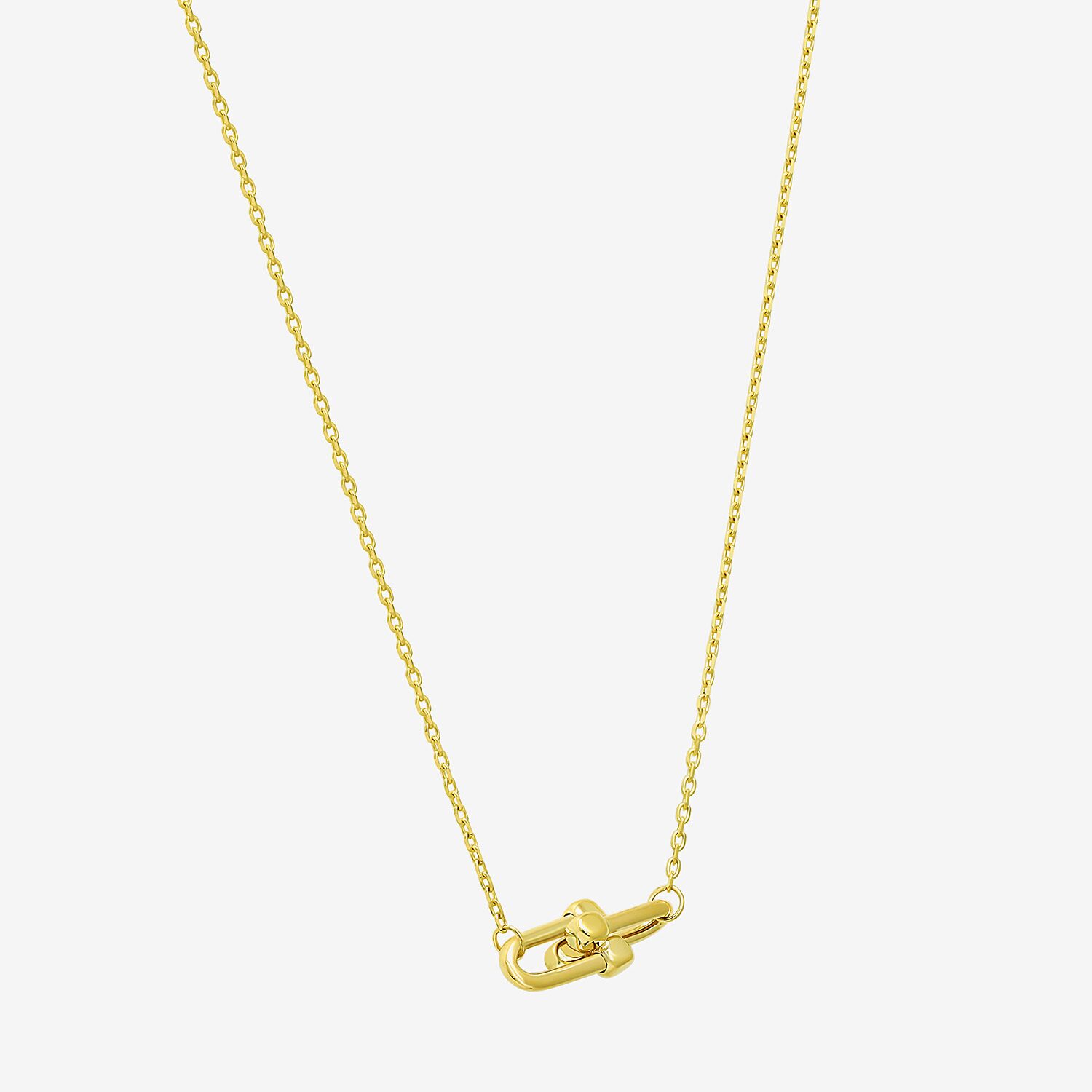 Gold Addiction Womens 10K Gold Inch Cable Chain Necklace