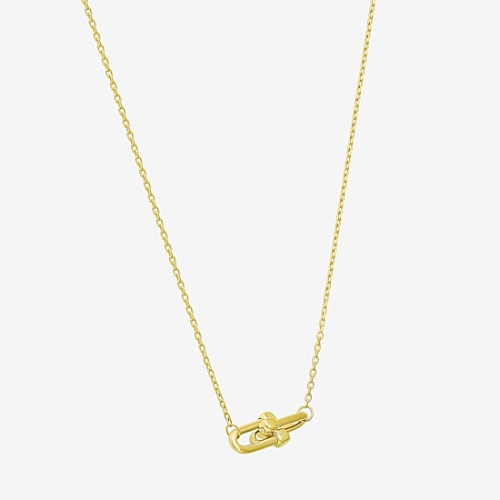 Gold Addiction Womens 10K Gold 16 Inch Cable Chain Necklace