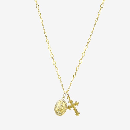 Religious Jewelry Guad Cross Girls Cross 15 Inch Pendant Necklace