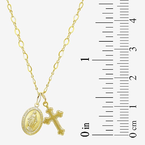 Religious Jewelry Guad Cross Girls Cross 15 Inch Pendant Necklace