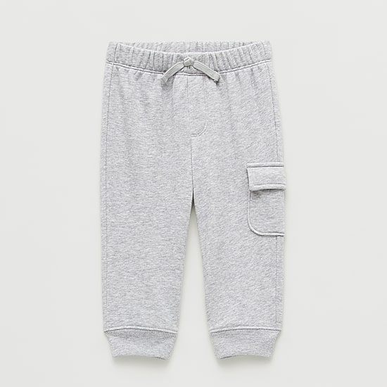 Okie Dokie Baby Boys Cinched Regular Fit French Terry Pull-On Pant