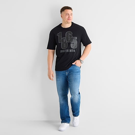 Hope & Wonder Juneteenth Mens Crew Neck Short Sleeve Boxy Fit Big and Tall Graphic T-Shirt