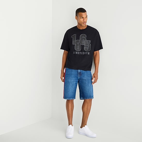 Hope & Wonder Juneteenth Mens Crew Neck Short Sleeve Boxy Fit Graphic T-Shirt