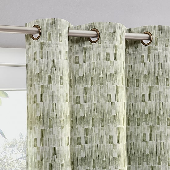 Sun Zero Vernon Monochrome Brushstrokes Magnetic Closure Grommet Top 100% Blackout Set of 2 Curtain Panel