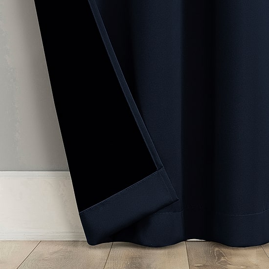 Sun Zero Sheridan Magnetic Closure Grommet Top 100% Blackout Set of 2 Curtain Panel