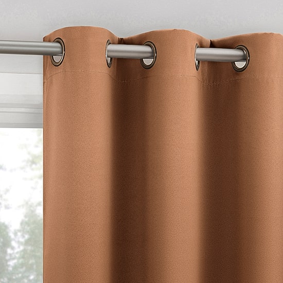 Sun Zero Sheridan Magnetic Closure Grommet Top 100% Blackout Set of 2 Curtain Panel