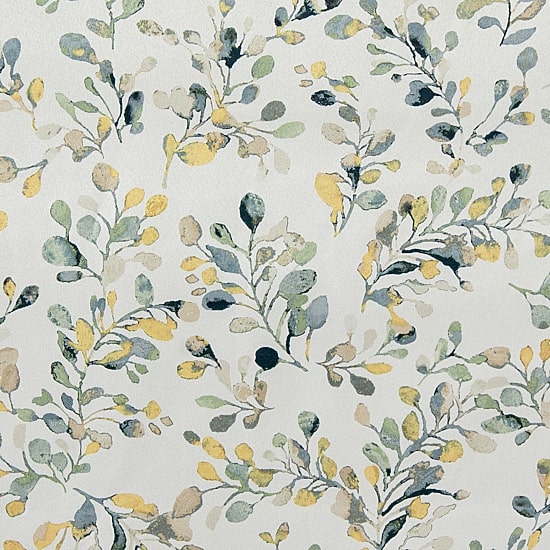 Sun Zero Maureen Painted Foliage Magnetic Closure Grommet Top 100% Blackout Set of 2 Curtain Panel