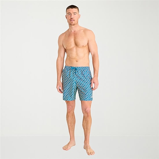 Nike Mens Drawstring Waist 7" Logo Swim Trunks