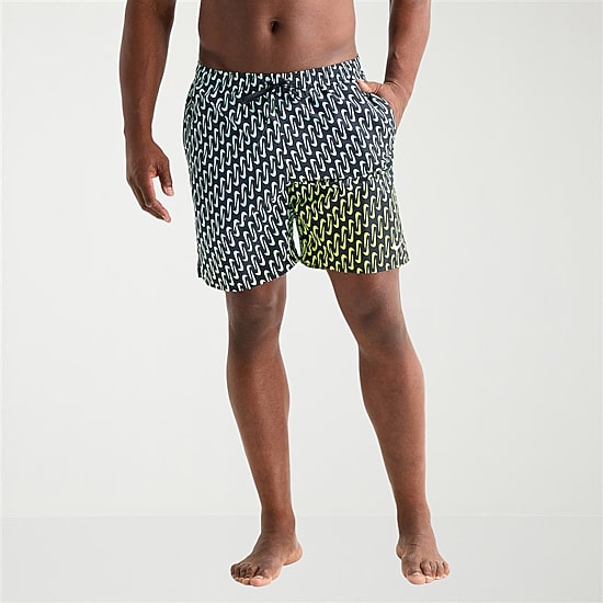 Nike Mens Big and Tall Drawstring Waist 7" Logo Swim Trunks