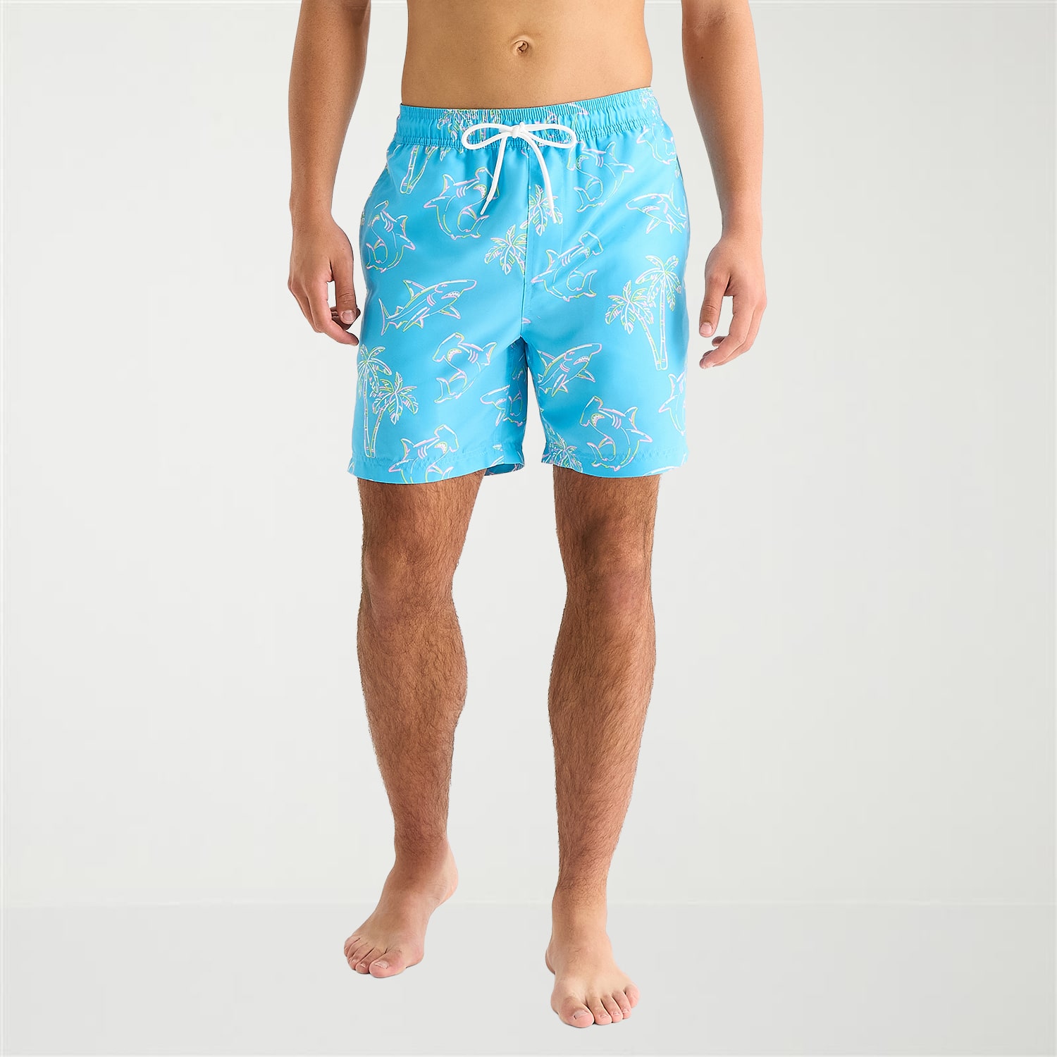 Arizona Mens 6 1/2" Striped Swim Trunks