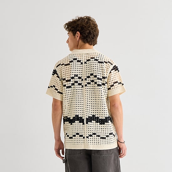 Arizona Mens Short Sleeve Button Polo Sweater