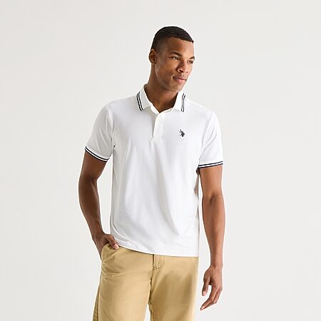 J.PRESS紺ジャケット150.Poloパンツ140.白シャツ150セット U.S. Polo Assn. Performance Interlock Mens Classic Fit Short