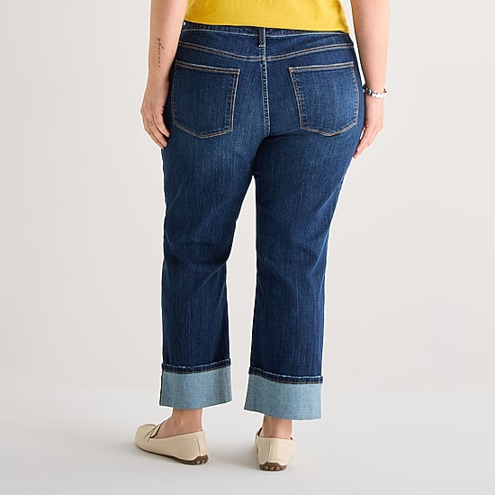 St. John's Bay Womens Plus High Rise Wide Leg Jean