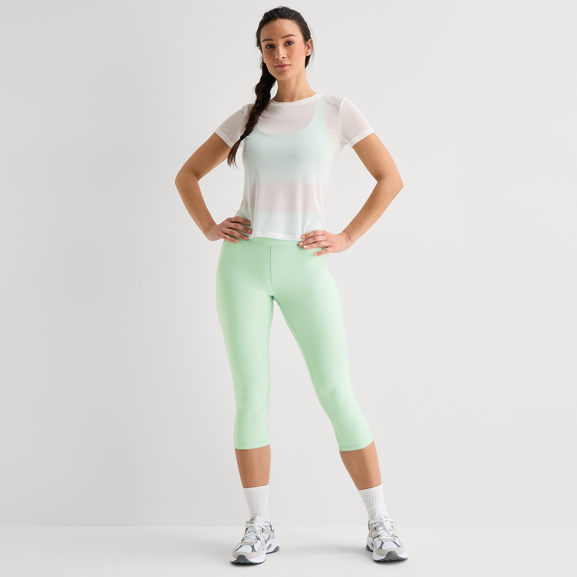 Xersion EverContour+ Womens High Rise 21" Cropped Legging