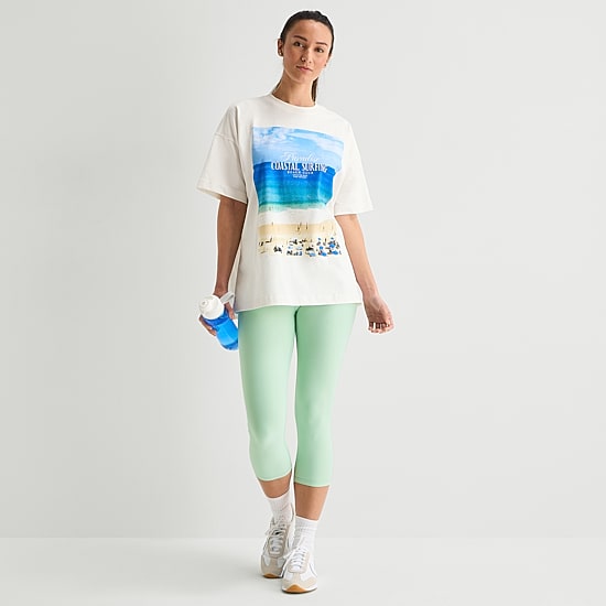 Xersion Womens Crew Neck Short Sleeve Active T-Shirt