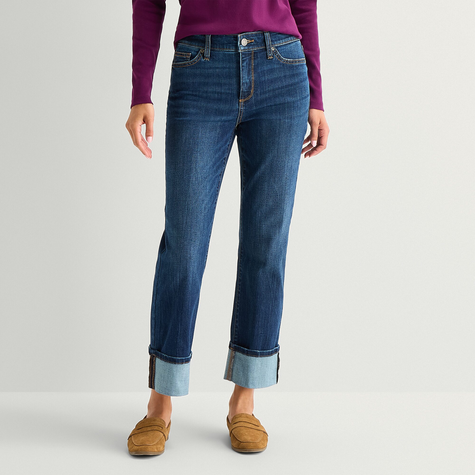 St. John's Bay Womens High Rise Straight Leg Jean