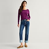 St. John's Bay Womens High Rise Straight Leg Jean