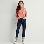 St. John's Bay Womens High Rise Straight Leg Jean