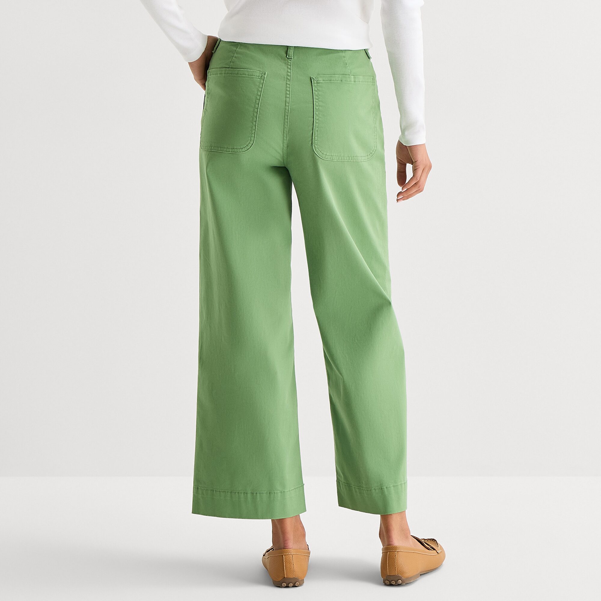 St. John's Bay Womens Wide Leg High Rise Cropped Pant
