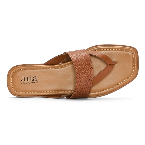 A.N.A Womens Woven Band Flip-Flops
