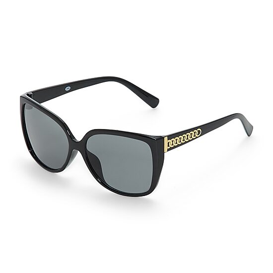 Mixit Black Cateye Womens UV Protection Cat Eye Sunglasses