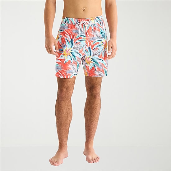 Arizona Mens 6 1/2" Patchwork Swim Trunks
