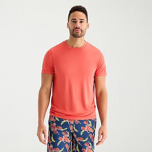 St. John's Bay Mens Short Sleeve Swim Shirt, X-large, Red