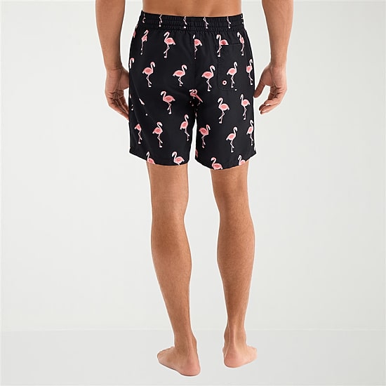 Burnside Mens Drawstring Waist 6" Animal Swim Trunks