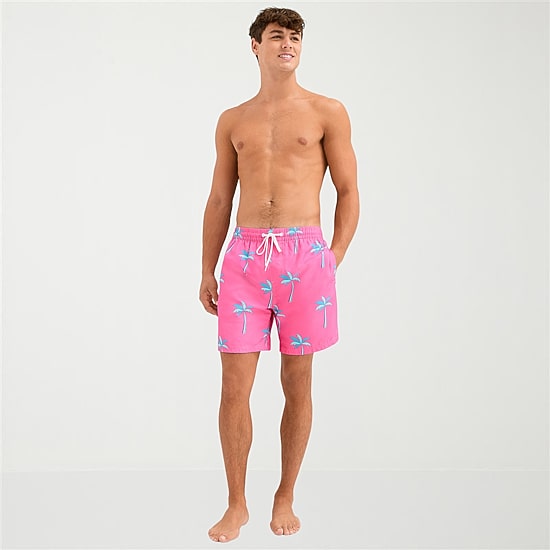 Burnside Mens Drawstring Waist 6" Swim Trunks