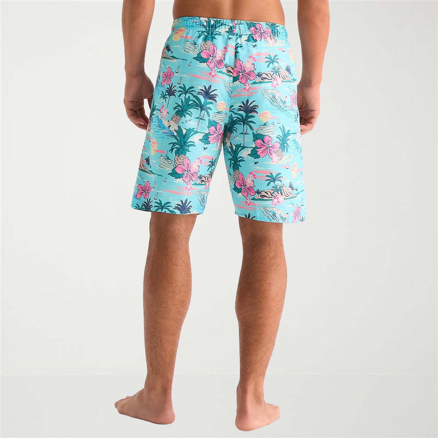 Burnside Mens Drawstring Waist 8" Swim Trunks