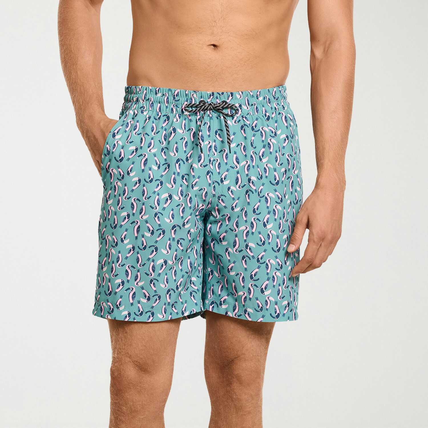 Hurley Mens Drawstring Waist 7 1/2" Ombre Swim Trunks