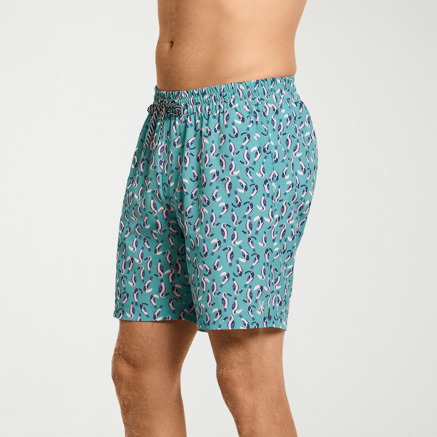 Hurley Mens Drawstring Waist 7 1/2" Ombre Swim Trunks