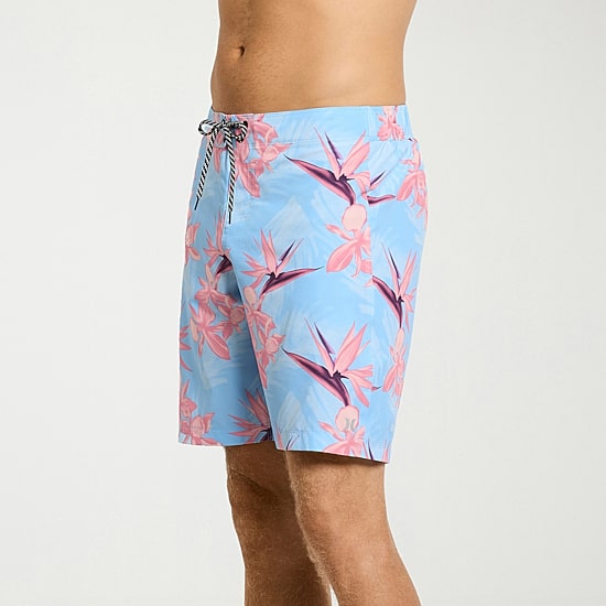 Hurley Mens Drawstring Waist 9 1/2" Ombre Swim Trunks