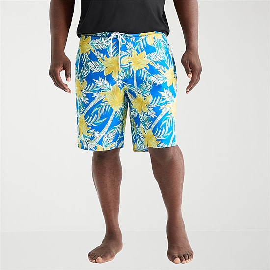 St. John's Bay Mens 10" Floral Big and Tall Board Shorts