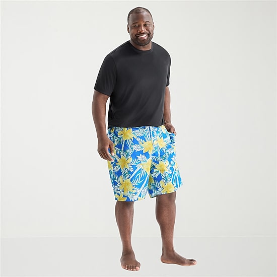 St. John's Bay Mens 10" Floral Big and Tall Board Shorts